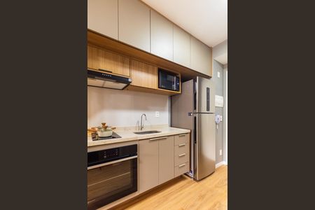 Cozinha de apartamento para alugar com 1 quarto, 28m² em Paraíso, São Paulo