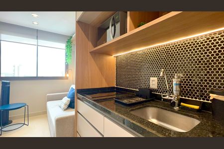 Cozinha - Armários de kitnet/studio para alugar com 1 quarto, 25m² em Pinheiros, São Paulo