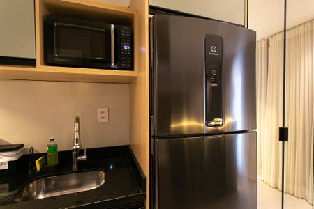 Studio à venda com 31m², 1 quarto e sem vaga Studio à venda com 31m², 1 quarto e sem vagaCozinha - Geladeira