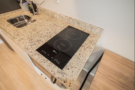Cozinha de kitnet/studio para alugar com 1 quarto, 26m² em Vila Clementino, São Paulo