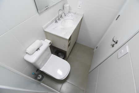 Banheiro do Studio de kitnet/studio para alugar com 1 quarto, 20m² em Centro Batel, Curitiba