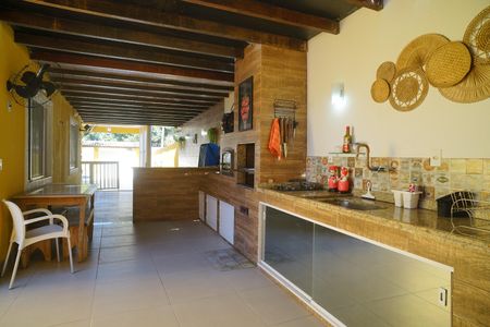 Área gourmet de casa de condomínio para alugar com 5 quartos, 360m² em Itapeba, Maricá
