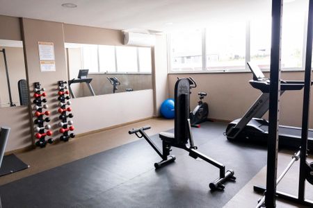 Apartamento para alugar com 38m², 1 quarto e 1 vaga Apartamento para alugar com 38m², 1 quarto e 1 vagaÁrea comum - Academia