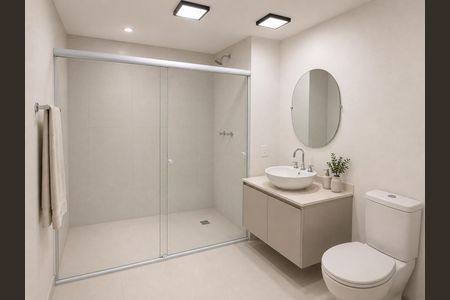 Banheiro de kitnet/studio à venda com 1 quarto, 25m² em Vila Aricanduva, São Paulo