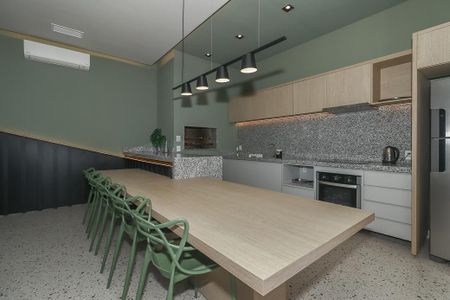 Área comum - Salão de festas de kitnet/studio à venda com 0 quarto, 29m² em Jardim do Salso, Porto Alegre