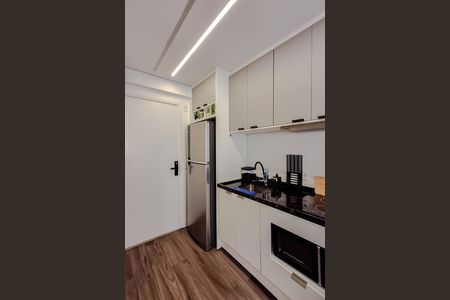 Cozinha de kitnet/studio para alugar com 1 quarto, 27m² em Vila Mariana, São Paulo