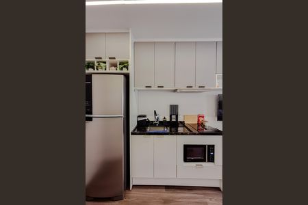 Cozinha de kitnet/studio para alugar com 1 quarto, 27m² em Vila Mariana, São Paulo