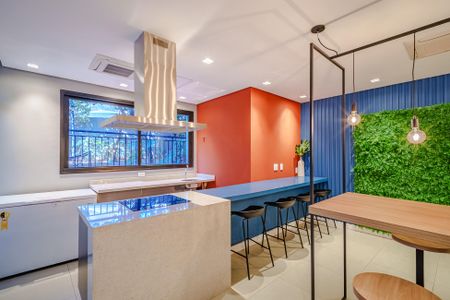 Studio para alugar com 34m², 1 quarto e 1 vaga Studio para alugar com 34m², 1 quarto e 1 vagaÁrea comum - Salão de festas