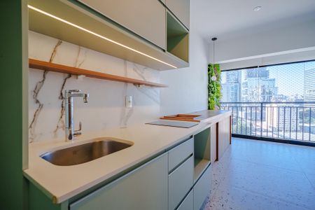 Cozinha de kitnet/studio para alugar com 1 quarto, 34m² em Butantã, São Paulo