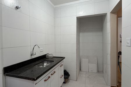 Cozinha e Área de Serviço de apartamento para alugar com 1 quarto, 50m² em Gonzaga, Santos
