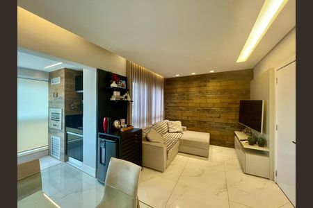 Sala de apartamento à venda com 3 quartos, 92m² em Vila da Serra, Nova Lima