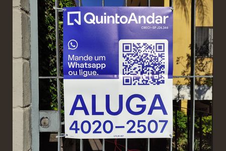 Placa do QuintoAndar código UYLW-487 de apartamento para alugar com 1 quarto, 45m² em Vila Lageado, São Paulo