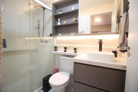 Apartamento à venda com 84m², 3 quartos e sem vagaBanheiro da Suíte 1