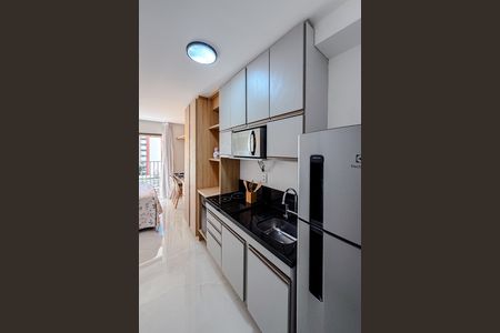Cozinha de kitnet/studio para alugar com 1 quarto, 24m² em Chácara Klabin, São Paulo