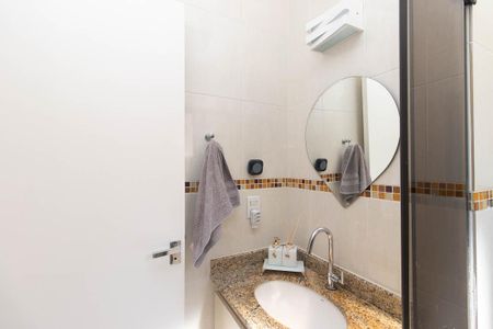Banheiro da Suíte de casa de condomínio à venda com 3 quartos, 120m² em Vila Isolina Mazzei, São Paulo
