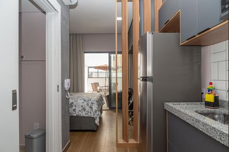 Cozinha de kitnet/studio para alugar com 1 quarto, 46m² em Consolação, São Paulo
