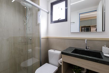 Studio para alugar com 25m², 1 quarto e sem vaga Studio para alugar com 25m², 1 quarto e sem vagaBanheiro