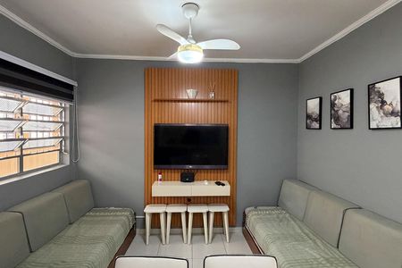 Sala de apartamento para alugar com 1 quarto, 49m² em Gonzaga, Santos