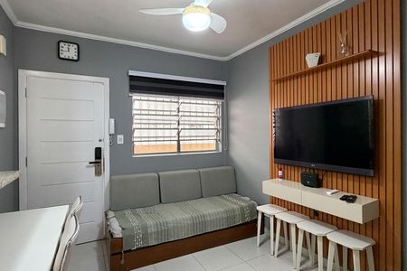 Sala de apartamento para alugar com 1 quarto, 49m² em Gonzaga, Santos