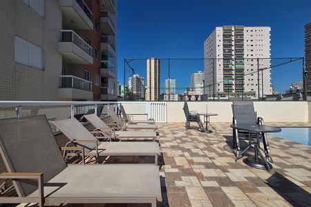Área comum - Piscina de apartamento para alugar com 1 quarto, 45m² em Vila Caiçara, Praia Grande