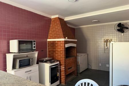 Área comum - Churrasqueira de apartamento para alugar com 1 quarto, 70m² em Aparecida, Santos