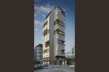 Fachada do Condominio de kitnet/studio à venda com 1 quarto, 21m² em Centro, Curitiba