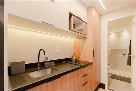 Cozinha de kitnet/studio para alugar com 1 quarto, 32m² em Vila Mariana, São Paulo