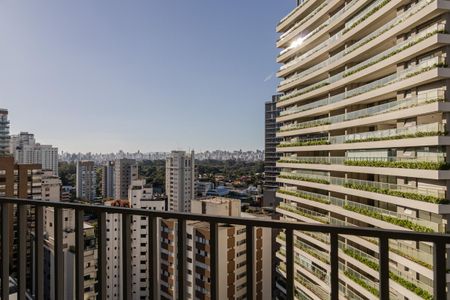 Sacada do Studio de kitnet/studio à venda com 1 quarto, 31m² em Indianópolis, São Paulo