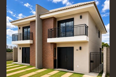 Fachada de casa de condomínio à venda com 2 quartos, 89m² em Medeiros, Jundiaí