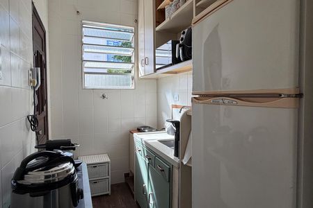 Cozinha de kitnet/studio para alugar com 1 quarto, 32m² em Aparecida, Santos