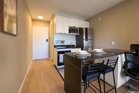 Cozinha de kitnet/studio para alugar com 1 quarto, 25m² em Vila Mariana, São Paulo