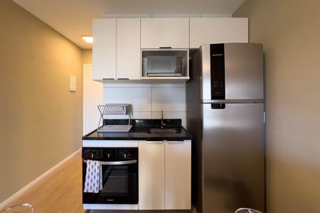 Cozinha de kitnet/studio para alugar com 1 quarto, 25m² em Vila Mariana, São Paulo