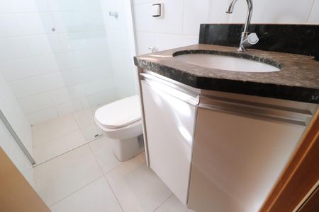 Banheiro Social de apartamento para alugar com 2 quartos, 58m² em Santa Mônica, Uberlândia