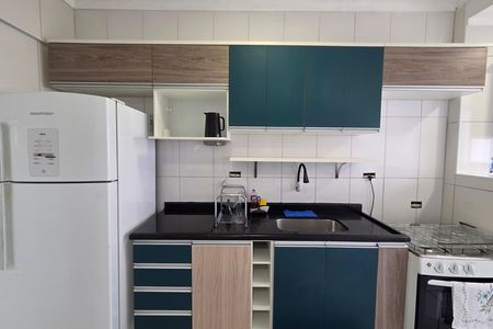 Cozinha de apartamento para alugar com 1 quarto, 42m² em Vila Assuncao, Praia Grande