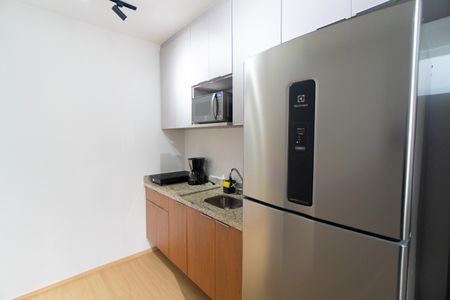 Cozinha de kitnet/studio à venda com 1 quarto, 24m² em Vila Guarani (zona Sul), São Paulo