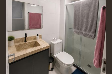 Banheiro de apartamento à venda com 2 quartos, 67m² em Utinga, Santo André