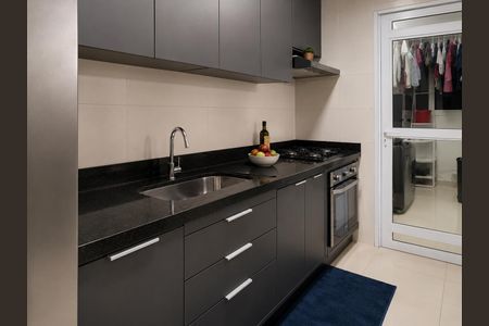 Cozinha de apartamento à venda com 2 quartos, 67m² em Utinga, Santo André