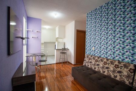 Sala de apartamento para alugar com 2 quartos, 49m² em Caguaçu, Sorocaba