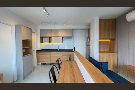 sala e Cozinha de apartamento para alugar com 1 quarto, 37m² em Santo Amaro, São Paulo