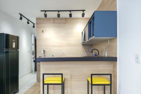 Studio à venda com 40m², 1 quarto e sem vagaCozinha 