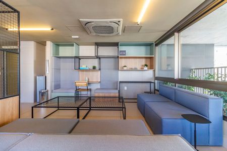 Studio à venda com 46m², 1 quarto e sem vagaÁrea comum - Salão de festas