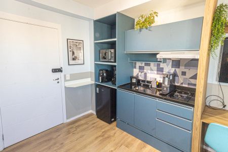 Cozinha de apartamento para alugar com 1 quarto, 21m² em Belenzinho, São Paulo