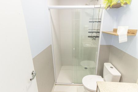 Banheiro de apartamento para alugar com 1 quarto, 21m² em Belenzinho, São Paulo
