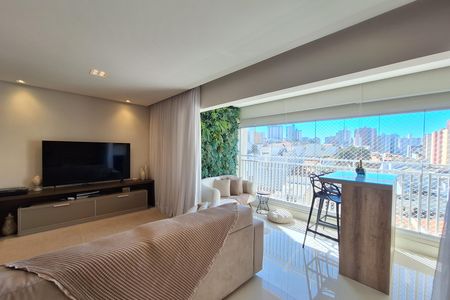 Sala  de apartamento à venda com 2 quartos, 96m² em Vila Valparaíso, Santo André