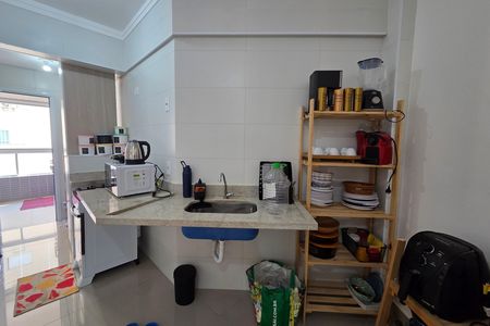 Cozinha de apartamento para alugar com 1 quarto, 59m² em Guilhermina, Praia Grande