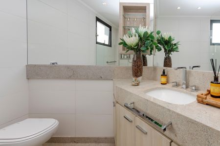 Banheiro da Suíte de apartamento para alugar com 3 quartos, 123m² em Brooklin, São Paulo