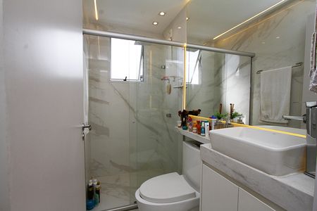 Banheiro da Suíte de apartamento à venda com 2 quartos, 55m² em Salgado Filho, Belo Horizonte