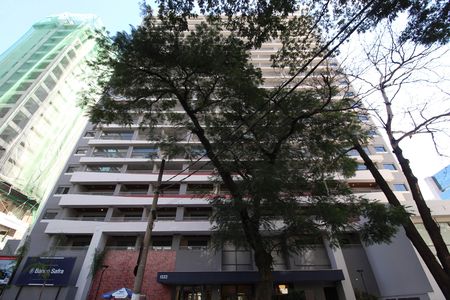 Fachada do Prédio de kitnet/studio para alugar com 1 quarto, 26m² em Indianópolis, São Paulo