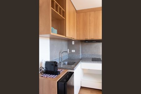 Cozinha - Detalhes de apartamento para alugar com 1 quarto, 27m² em Santo Amaro, São Paulo
