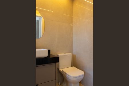 Banheiro da Suíte de apartamento para alugar com 1 quarto, 27m² em Santo Amaro, São Paulo